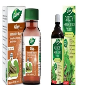 DABUR GILOY NEEM JUICE TULSI &GILOY TAB(PACK OF 2)
